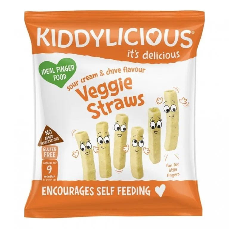 Levně Kiddylicious tyčinky zeleninové s příchutí zakysané smetany a pažitky (9x12g)