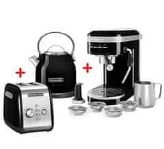 KitchenAid Výhodný set kávovar, toustovač, rychlovarná konvice, černá KitchenAid