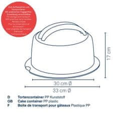 Kela Přepravní dóza na moučník DELI tm.šedá 38 x 17 cm KL-12173