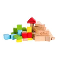 LEBULA CLASSIC WORLD Dřevěné kostky pro děti 50 el.