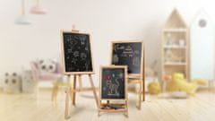 Allboards Allboards,Dřevěná, otočná křídová tabule na kreslení pro děti, magnetická, výška 79 cm,KIDS-EASEL02