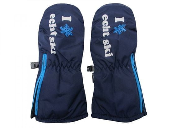 HolidaySport Dětské zimní lyžařské rukavice palčáky Echt C083 tm.modrá M