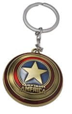 MARVEL Přívěšek na klíče - štít Captain Amerika, mosaz
