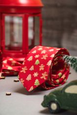 Avantgard Vánoční kravata SLIM LUX 571-19101 Červená/perníček