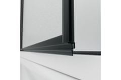 WellMall ALFA-V LINE Black 100 Grape Sprchové dveře jednokřídlé s pevnou stěnou v rovině (65+40)