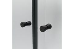 WellMall BETA Black 105 Čiré Sprchové dveře do niky dvoukřídlé černé
