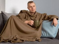 Froster Hřejivá deka s rukávy - cappuccinová