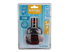 Extol Light čelovka 120lm CREE, 3W CREE LED, hliník a ABS plast