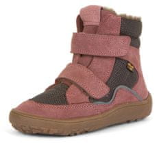 Froddo Dívčí barefoot zimní obuv G3160189-7A šedá/růžová, 33