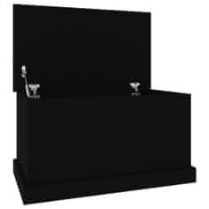 Vidaxl Úložný box černý 70 x 40 x 38 cm kompozitní dřevo