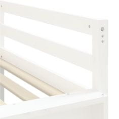 Vidaxl Dětská patrová postel se skluzavkou bílá 90x190 cm borové dřevo