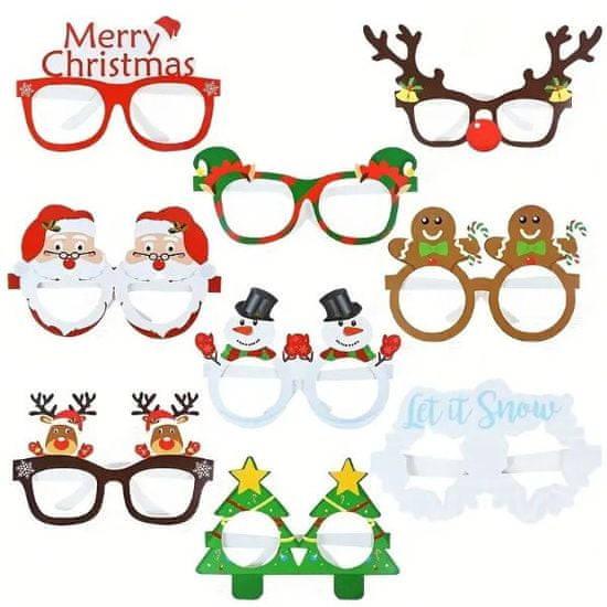 JOJOY® Vánoční brýle pro děti i dospělé (9ks) | PAPERGLASSES