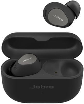 moderní bluetooth sluchátka jabra elite 10 výborný zvuk anc technologie nabíjecí pouzdro odolnost potu a vodě pohodlná režim příposlechu