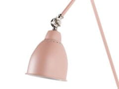 Beliani Nástěnná kovová lampa pastelově růžová MISSISSIPPI