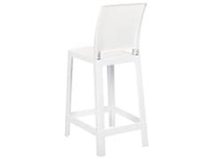 Beliani Sada 2 barových židlí průhledné bílé WELLINGTON