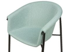 Beliani Sada 2 čalouněných jídelních židlí mátové zelené AMES