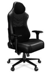 YUMISU 2053 Magnetic Real Leather Black Herní židle pravá kůže černá