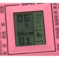 WOWO Elektronická Kapesní Konzole Tetris 9999in1 v Růžovém Provedení - Gierka Game