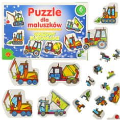 WOWO Puzzle ALEXANDER pro děti 2+ s motivem stavebních strojů