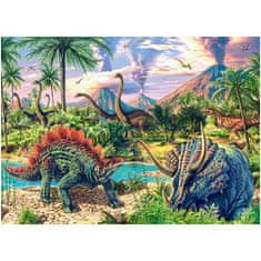 WOWO Puzzle CASTORLAND 120 dílků - Dinosauři na sopkách, vhodné pro děti 6+ let