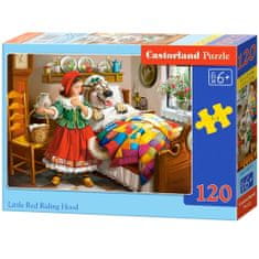 WOWO Puzzle CASTORLAND 120 dílků - Pohádková Červená Karkulka, vhodné pro děti 6+ let