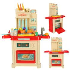 WOWO Velká dětská kuchyňka z plastu s 44 prvky - lehká a praktická