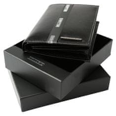 Bellugio Luxusní pánská kožená peněženka Bellugio Malakai, černá