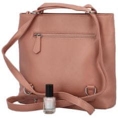 BELLA BELLY Trendy dámský koženkový kabelko-batůžek Eleana, růžová