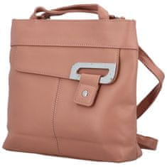 BELLA BELLY Trendy dámský koženkový kabelko-batůžek Eleana, růžová