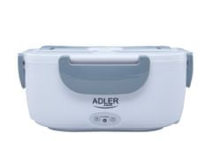 WOWO Adler AD 4474 - Vyhřívaný jídelní box s oddělovací lžičkou, šedý, 1,1l