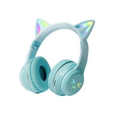 CA-042 bezdrátové sluchátka s kočičíma ušima, tyrkysové