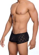 Cottelli Collection MOB Rose Lace Boy Shorts (Black), pánské krajkové trenky L/XL