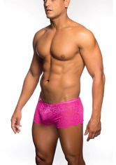 Cottelli Collection MOB Rose Lace Boy Shorts (Pink), pánské krajkové trenky S/M