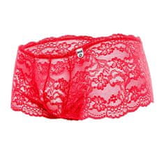 Cottelli Collection MOB Rose Lace Boy Shorts (Red), pánské krajkové trenky S/M