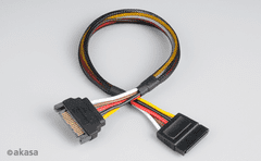 Akasa Prodlužovací napájecí SATA 15pin kabel - 30 cm