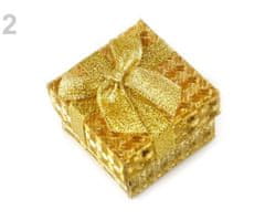 Kraftika 6ks zlatá krabička exklusivní s mašlí 5x5cm