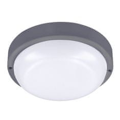 Solight Solight LED venkovní osvětlení kulaté, 20W, 1500lm, 4000K, IP54, 20cm, šedá barva WO750-G