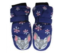 HolidaySport Dětské zimní rukavice palčáky C16-2 Srnečka modrá 3-6 let
