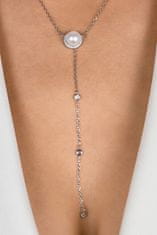 Brilio Silver Elegantní stříbrný náhrdelník s pravou perlou NCL124W (řetízek, přívěsek)
