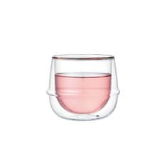 Kinto KRONOS dvoustěnná sklenička na víno 250 ml