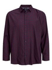 Jack&Jones Plus Pánská košile JJEGINGHAM Loose Fit 12183107 Navy Blazer (Velikost 3XL)