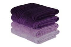 L'essentiel Sada 4 ks ručníků Rainbow 50x90 cm fialová