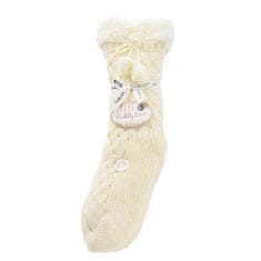 Taubert luxusní dárkově balené super teplé a huňaté ponožky s protiskluzem 232147588, smetanová
