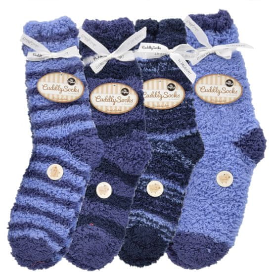 Taubert luxusní dámské huňaté pruhované spací ponožky 232138588 4-pack