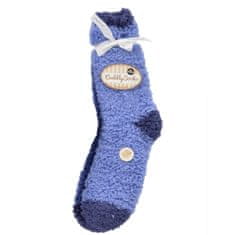 Taubert luxusní dámské huňaté pruhované spací ponožky 232138588 4-pack, modrá