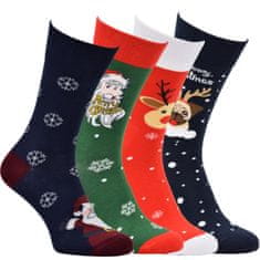 OXSOX unisex barevné Crazy ponožky s vánočními motivy OX9101923 4-pack, 39-42