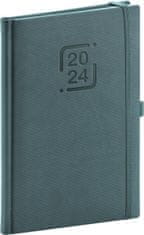 Diář 2024: Catanella - modrošedý, týdenní, 15 × 21 cm