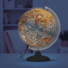 WOWO Dětský globus svítící, dětský globus s hvězdnou oblohou, 25 cm