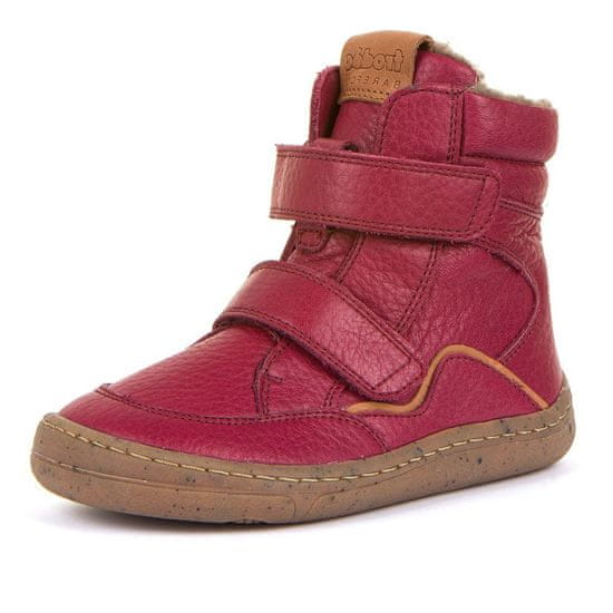 Froddo Dívčí barefoot zimní obuv G3160169-4 bordo