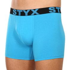 Styx 3PACK pánské boxerky long sportovní guma světle modré (3U1169) - velikost L